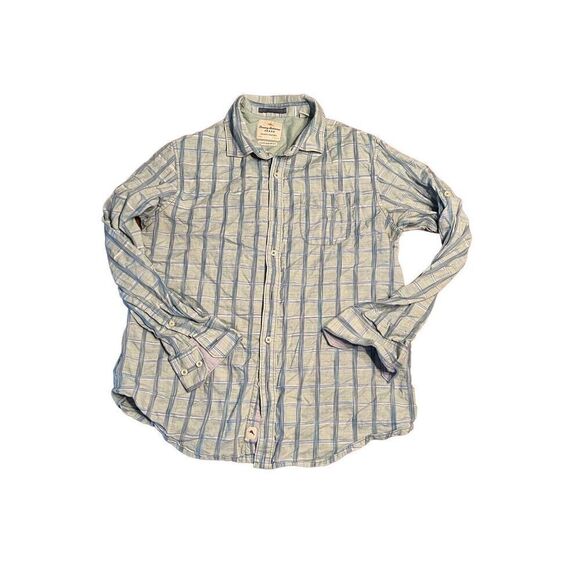 Tommy Bahama Shirt Button-Up  Mens L Casual Plaid Cotton Island Modern Fit - Picture 1 of 5